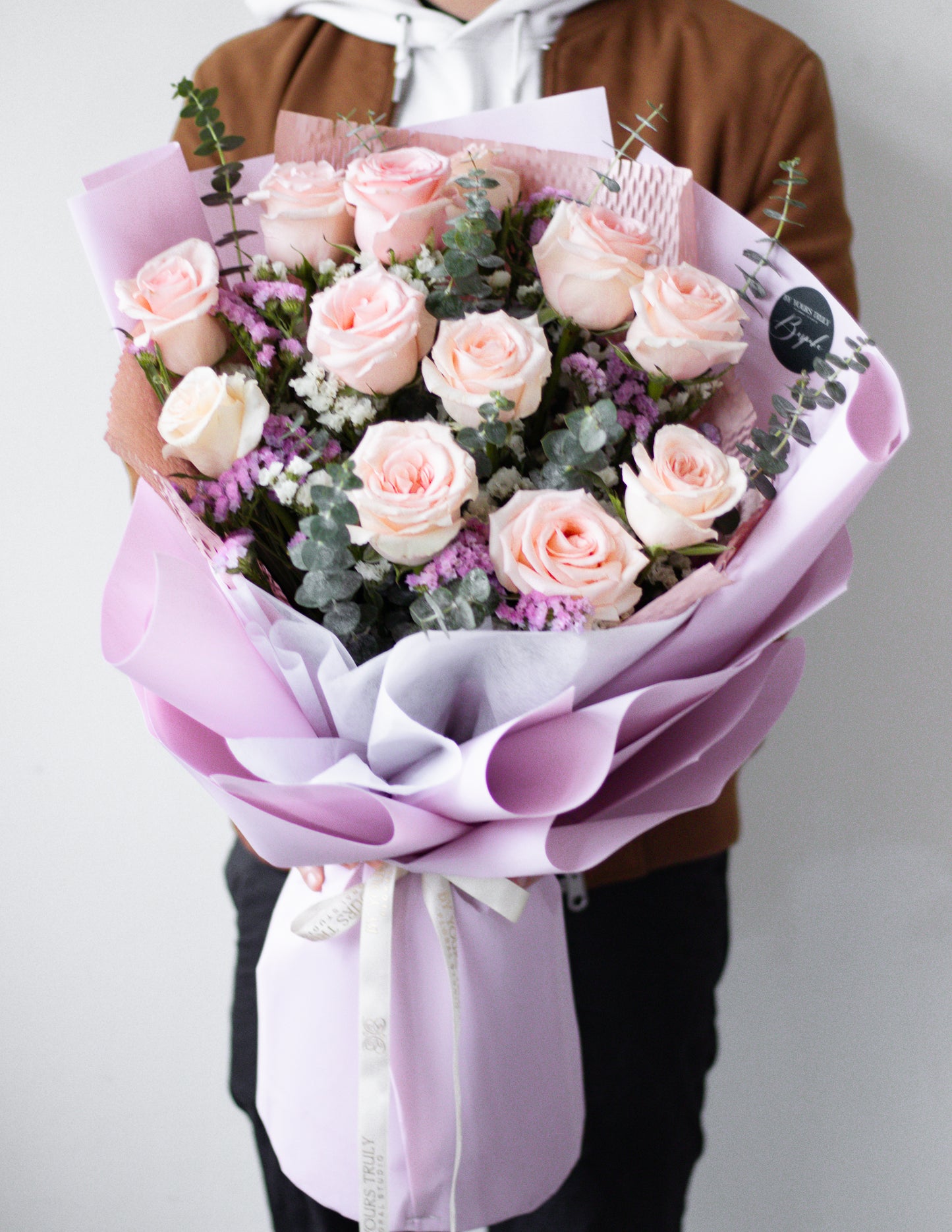 Aurora - 12 Stem Pink Rose Bouquet
