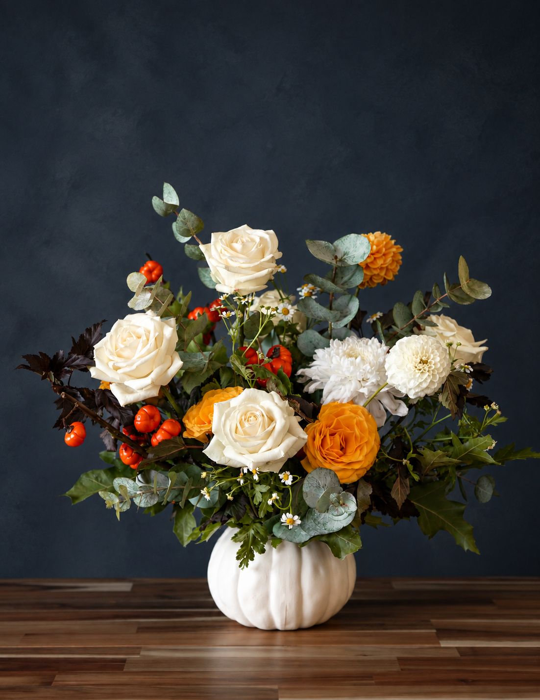 Louisa – Autumn Pumpkin Arrangement