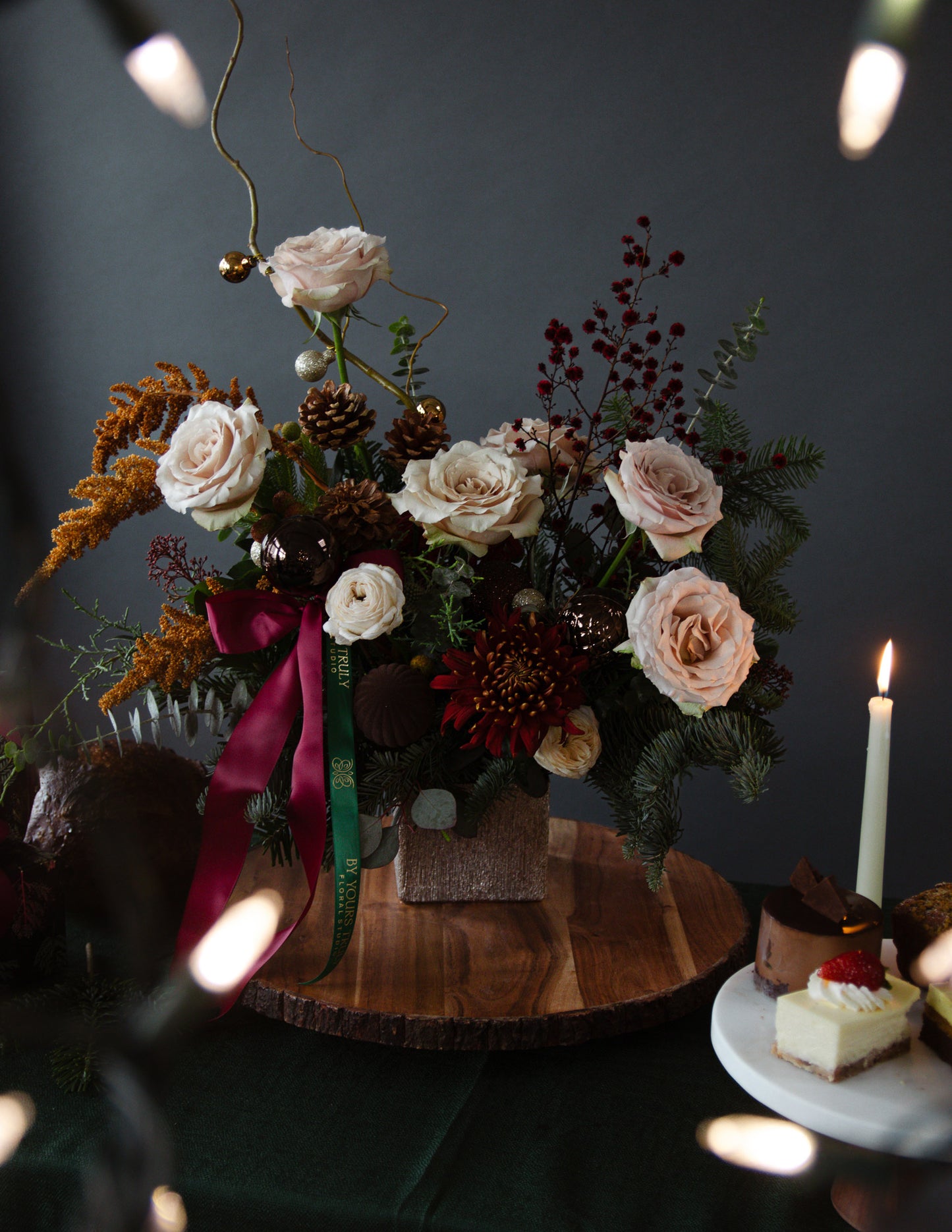Holiday Blush Centrepiece